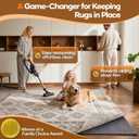 Veken Non Slip Cushioned Rug Pad Gripper, Felt and Silicone Backing, 8 x 10 Ft, 1/2" Thick Carpet Liner Protector Mat for Area Rugs and Hardwood Floors, with Over 99 Pcs Anti-Slip Strips Pattern