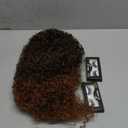 27 Inch Drawstring Ponytail Extension for Black Women Deep Curly Ponytail Extension Synthetic Mixed with Human Hair Hairpieces Afro Kinky Curly Pony Tail for Daily Use (Brown Highlight)