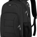 Liokesa Laptop Backpack for Men Women, School Backpacks for Boys Girls,Water Resistant Black Backpack with USB Charging Port,15.6 Inch College Bookbag Daypack