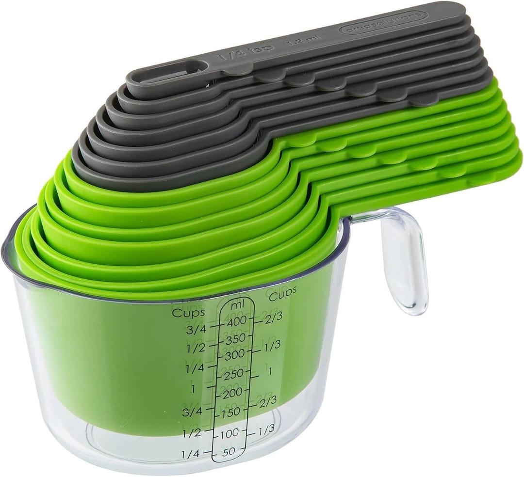 15-Piece Magnetic Measuring Set | BPA-Free Nesting Measuring Cups & Spoons with Magnetic Handles for Secure Storage | Dishwasher Safe