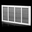 20x10 Return Air Grille (Duct Opening Size), Air Return Vent Cover, AC Vent Cover, Cold Air Return Vent Cover, Flat Return Air Grilles, Outer Dimensions:21.75"W x 11.75"H (20"W x 10"H, Duct Opening)
