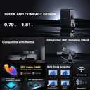 【Officially-Licensed APP & Native 1080P】 Thinnest 1.81" Smart Mini Projector with WiFi and Bluetooth, Auto Focus & Keystone Portable Outdoor Projector, VOPLLS 4K Support Home Movie Projector