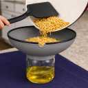 Ultimate Grease Drainer & Food Strainer Heat Resistant Silicone Colander for Ground Beef, Bacon, Pasta & Vegetables, Fits Pans, Cans & Jars, Dishwasher Safe