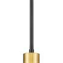 Emak Modern 8 Inch Pendant Lights Kitchen Island, Black and Gold Pendant Light Fixtures with Hammered Glass Shade, Farmhouse Island Lights for Kitchen, Dining Room, Bathroom, PL122-BKBGD-HG