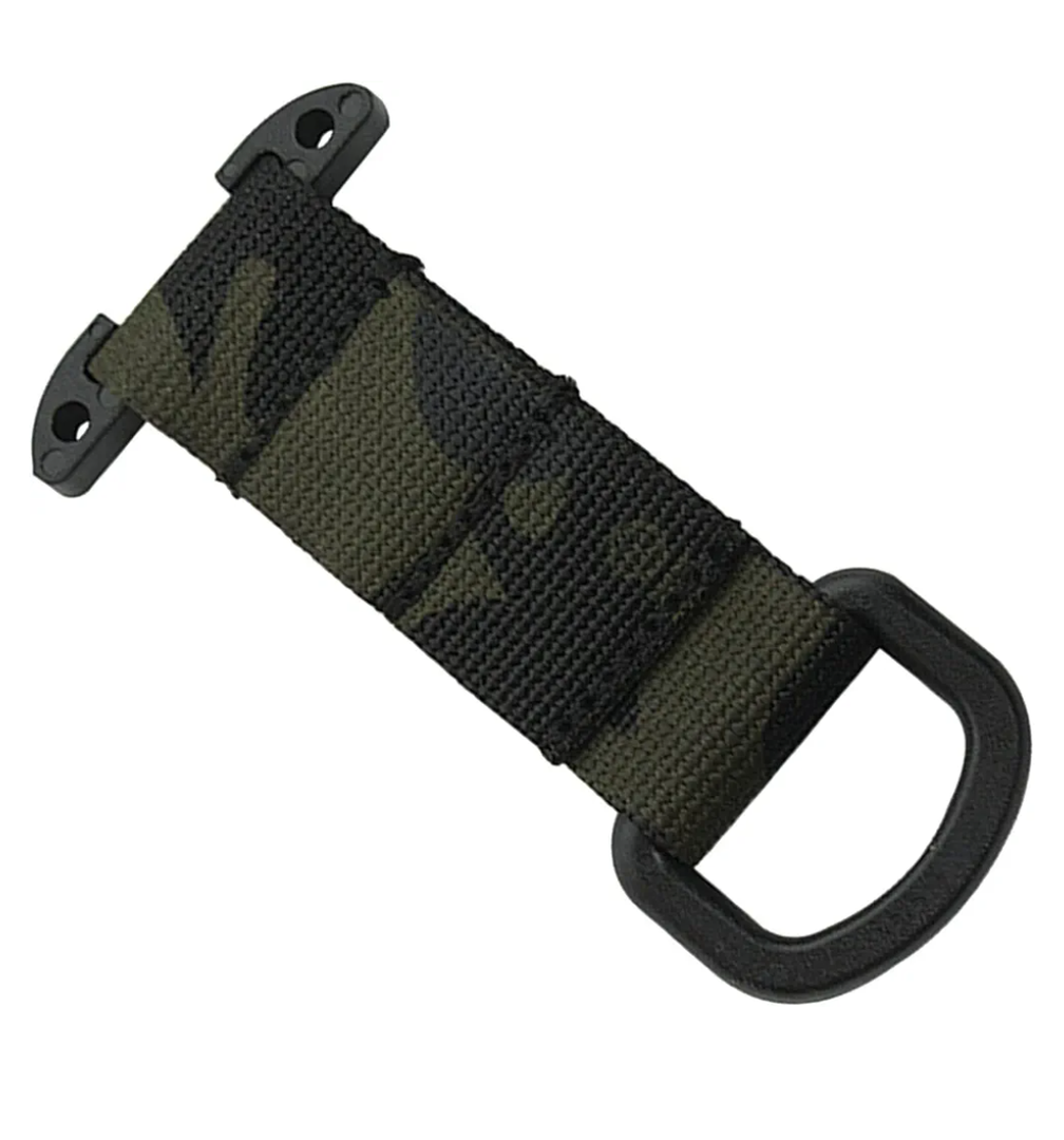 Pack of 2, Nylon Webbing Clip Hanging Belt Clip Carabiner Buckles Nylon D Rings Clip Keychain Keyholder Camping Backpacks Clip