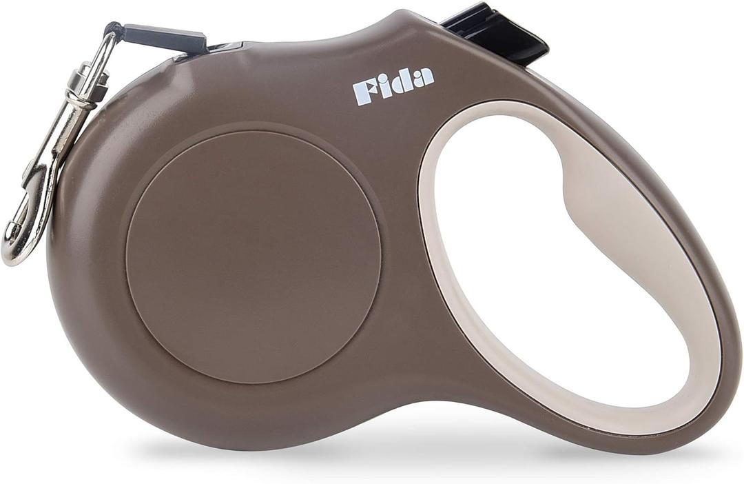 Fida Retractable Dog Leash X-Small Breed, 10 ft Durable Pet Walking Leash for Extra Small Dogs/Cats/Small Animals up to 18lbs, 360 Tangle Free, Coffee/Brown