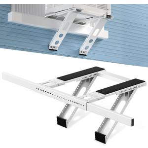 No Drill Window AC Support Bracket: Adjustable Air Conditioner Support Bracket, Heavy Duty, Fits Single & Double-Hung Windows, Universal Units for 5000-24000 BTU, Up to 220 lbs