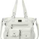 KL928 Large Purses for Women Shoulder Bag Tote Handbags Stylish Vegan Leather Hobo Bags Ladies, Z-White