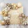 Champagne Gold Shimmer Wall Backdrop 24 Pcs, Square Sequin Panel Decoration, Glitter Silver Photo Backdrop for Wedding Anniversary Birthday 6ftx4ft