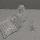 Yinkin 24 Pcs 2 oz Plastic Martini Glasses Disposable Clear Cocktail Dessert Parfait Glasses Unbreakable Mini Martini Cups for Wedding Party Bowl Ice Cream (Stem)