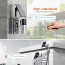 Doorbell Solar Charger Compatible for Ring Video Doorbell 3/3 Plus/4/Battery Doorbell Plus/Battery Doorbell Pro(2-Prong Port), QIBOX 2.9W Adjustable Efficient Solar Panel Mount for Doorbell Camera