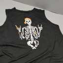BRUBOBO Women's Funny Skull Graphic Tank Tops Summer High Neck Sleeveless Workout Tee Shirts (Medium, Black)
