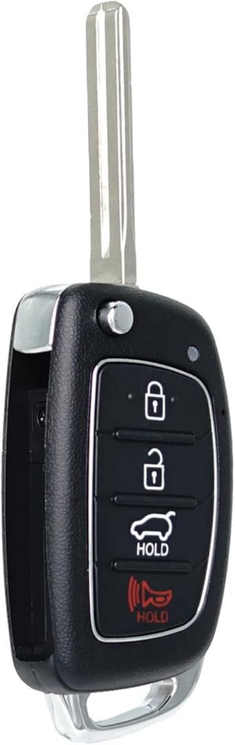 SUPALAND Key Fob Keyless Entry Fits for Hyundai Sonata 2014 2015 2016 2017 Remote Control Flip Key Replacement TQ8-RKE-4F16 95430-C1010 4 Button 46 Chip