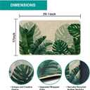 Baccessor Monstera Leaf Spring Door mat Banana Tropical Green Leaves Doormat Summer Welcome Mat Decorative Front Outdoor Door Mats Anti-Slip Rubber for Seasonal Kitchen Floor Decoration 17 x 29 Inch