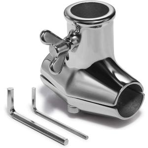 Flag Pole Holder, Rail Mount, Marine Grade 316 Stainless Steel for 1 inch Flag Pole