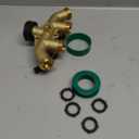 Biswing 4 Way Brass Hose Splitter, 3/4" Brass Hose Faucet Manifold, Garden Hose Adapter Connector, Hose Spigot Adapter with 4 Valves