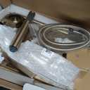 Delta Modern 14 Series Square Rain Shower System Faucet Set, Rainfall Brushed Gold Shower Head and Handle Set, Valve Trim Kit, 10 Inch, Champagne Bronze 342701-CZ