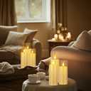 24 Pack LED Flameless Candles Set(14/16/18cm), Battery - Operated with 4 Remotes,Clear, Timer & Flickering/Steady Modes for Home dcor, Wedding, Patio,Outdoor.