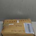 String Light Poles 6 Pack,Poles for Hanginig Outdoor String Lights with Fork and Fence Clamp