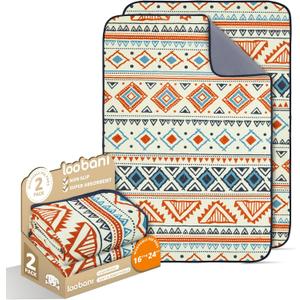 LOOBANI Washable Pee Pads for Dogs: 2 Pack Reusable Puppy Pads Waterproof 16"x24", Super Absorbent Whelping Pad, Leak-Proof & Non-Slip Dog Training Pads for Floor, Playpen, Crate, Couch, Bed (Beige) (16"x24"(Pack of 2))