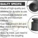 5 x 2 Set, 1/2 Skid Steer Attachments Flat Face Tractor Hydraulic Coupler Male Dust Cap and Female Plug Cover, ISO 16028 Hydraulic Quick Disconnects Port Plug Fittings (Black)