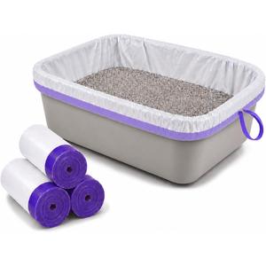 90 Count Jumbo Cat Litter Box Liners, 37 x 18 in, 3-Mil Thick Bags