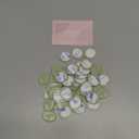 UNIQOOO 3D Floral Wax Seal Stickers - 50 Pcs Elegant Oval Sage Green Self-Adhesive Seals for Wedding Invitations, Envelopes, Gift Wrapping, Christmas Cards & Scrapbooking
