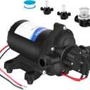 ECO-WORTHY RV Fresh Water Pump 12V DC 3.5GPM 45PSI with Pressure Switch, 12Volt Self Priming Water Pressure Diaphragm Pump On demand for RV Yacht Camper Sprayer Food Truck Black