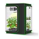 MELONFARM 2-in-1 Grow Tent, 48"X36"X72" High Reflective Diamond Mylar with Multi-Chamber and Floor Tray for Hydroponic Indoor Growing