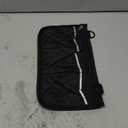 Walker Bag for Folding Walker - Walker Pocket Pouch with Reflective Safety Strips for Night Visibility, Universal Walker & Wheelchair Storage Bag with 2 Adjustable Straps, 13x7" Compact Size (Black)