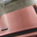 TRAVELARIM Hard Shell Luggage Sets with Spinner Wheels 4 Piece, Expandable Large Suitcases with TSA Lock, Travel Large Suitcase Set, Black Luggage Set (Pink)