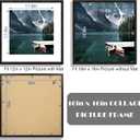 Hongkee 16x16 Square Frame Set of 3 - Display 12x12 Photo with Mat or 16 x 16 Poster without Mat, Wall Mounting Horizontal and Vertical, Black