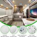 RV Light Interior 12V, 4.5Inch RV Ceiling Dome Light, RV LED Puck Light with ON/Off Switch, 500LM Camper Lights Fixture for RV Boat Camper Trailer (3200K Warm White, 2PCS)