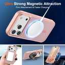 SUPFINE Magnetic for iPhone 17 Pro Max Case (Compatible with MagSafe)(Military Grade Drop Protection) Translucent Matte Shockproof with Anti-Fingerprint Phone Cover,Pink