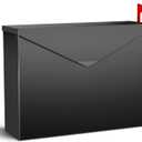 Large Capacity Wall Mount Mailbox with Outgoing Mail Flag, 14.2x10.4x4.3 Steel Mail Box for Outside, Rust-Proof Galvanized Steel Post Box, Quiet Stay-Open Lid Smooth Operation Mailboxes