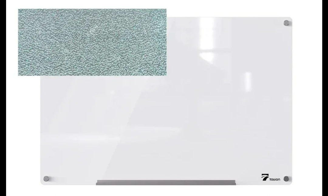 towon 47 x 35 inch glass magnetic dry erase board, glass white board for wall, clean whiteboard dry erase large, brilliant white