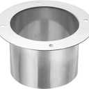 PATIKIL 5" Duct Connector Flange, Straight Pipe Exhaust Flange Stainless Steel Pipe Hose Duct Collar for Heating Cooling Ventilation HVAC System