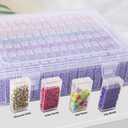 VTG Diamond Painting Storage Containers, Diamond Art Portable Bead Storage Organizer 96 Gird Diamond Painting Accessories (Storage Box) (96 small square bottle)