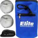 Elite Sportz Equipment Chalk Bag for Rock Climbing with 2 Chalk Balls Leak Proof Drawstring & Secure Zipper Pocket (Blue)