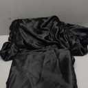 BEDELITE Satin Queen Fitted Sheet & Pillowcase Set - 3-Piece Luxury Soft Silk-Like with 1 Deep Pocket Fitted Sheet (Fits 15" Mattress) & 2 Pillowcases, Elastic Corner Straps (Black)