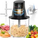Electric Chicken Shredder Tool: 250W Multifunctional Press-to-Operate Meat Shredder Tool with Large Capacity - Meat Grinder for Chicken Breast, Meats, Fruits, Vegetables, Nuts (Black)
