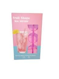 Fruit Shape Ice Straw, 3 Pack