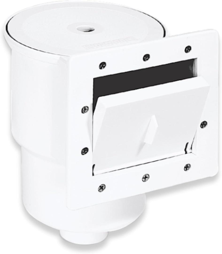 Swimline HYDROTOOLS Standard ABS Thru-Wall Skimmer Kit, White - Includes Return Fitting and Vacuum Plate, Maintenance Accessories for Above Ground and Backyard Deck Swimming Pools