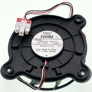 12035GE-12M-YT Refrigerator Cooling Fan Motor Compatible with Samsung Haier Refrigerator, 3-Wire Refrigerator Evaporator Motor DC 12V 0.26A 100x100mm