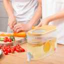 3.5L Plastic Beverage Dispenser with Spigot for Fridge: 0.9 Gallon Leak-proof Beverage Dispenser Summer Drink Container for Iced Tea Lemonade Water Milk(Yelllow) (Multicolor)