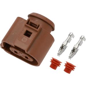 2 Pin Rear Electric Parking Brake Connector Plug No.3B0973752A - Car Female Wire Terminal Connector - for VW Plastic Red - 1 Set