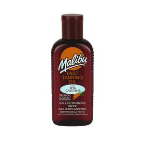 Malibu Sun Fast Tanning Oil 6.8 Fl Oz Tan Accelerator for Outdoor/Tanning Bed, Beta Carotene Carrot Extract & Vitamin E for Moisture & Hydration, Water-Resistant, Coconut, Cruelty-Free, Made in UK