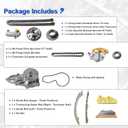 Timing Chain Kit with Water Pump for Honda Accord 2008-2013, Acura ILX 2013-2015, CR-V 2010-2014, TSX 2009-2014, Civic 2012-2015, Crosstour 2012-2015 | L4 2.4L DOHC Engine Only | OEM #14401R40A01