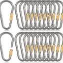 Skylety Mini Titanium Locking Clips D-Ring Locking Snap Keychain Keyring Screw Lock Buckle for Outdoor Indoor Dog Tags Use, Lightweight and Sturdy