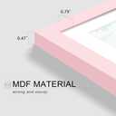 7 x Picrit 8.5x11 Picture Frame Set of 12, Display 6x8 with Mat or 8.5 x 11 without Mat, Photo Frames for Wall Mounting or Table Top Display, Pink